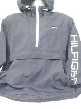 Tommy Hilfiger Navy Pullover Anorak with Hood